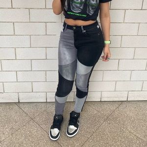 Women’s Fashion black and grey jeans